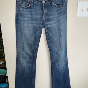 7 For All Mankind Dark Blue Boot Cut Jeans